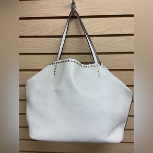 CHARMING CHARLIE WHITE LARGE FANCY WOMEN HANDBAG MSRP $295.00